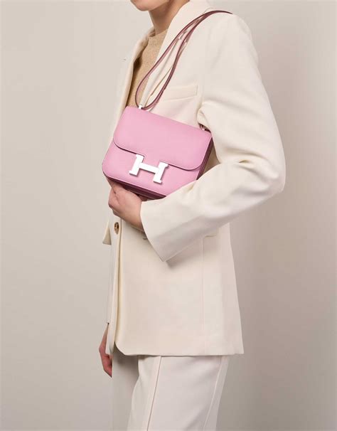 hermes 02158150002738|HERMES Epsom Constance 18 Mauve Sylvestre .